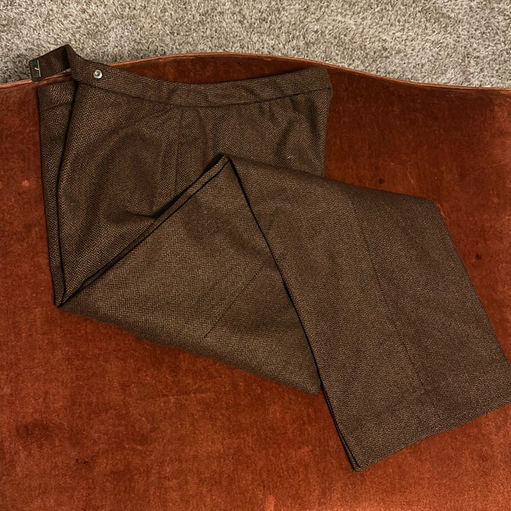 J Crew - Herringbone Straight Leg Mid Rise Pants
